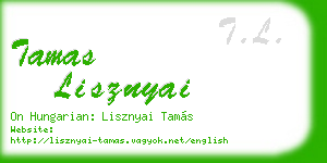 tamas lisznyai business card